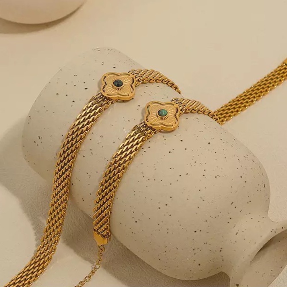◾️18K Gold Plated Coarse Chains Bracelet